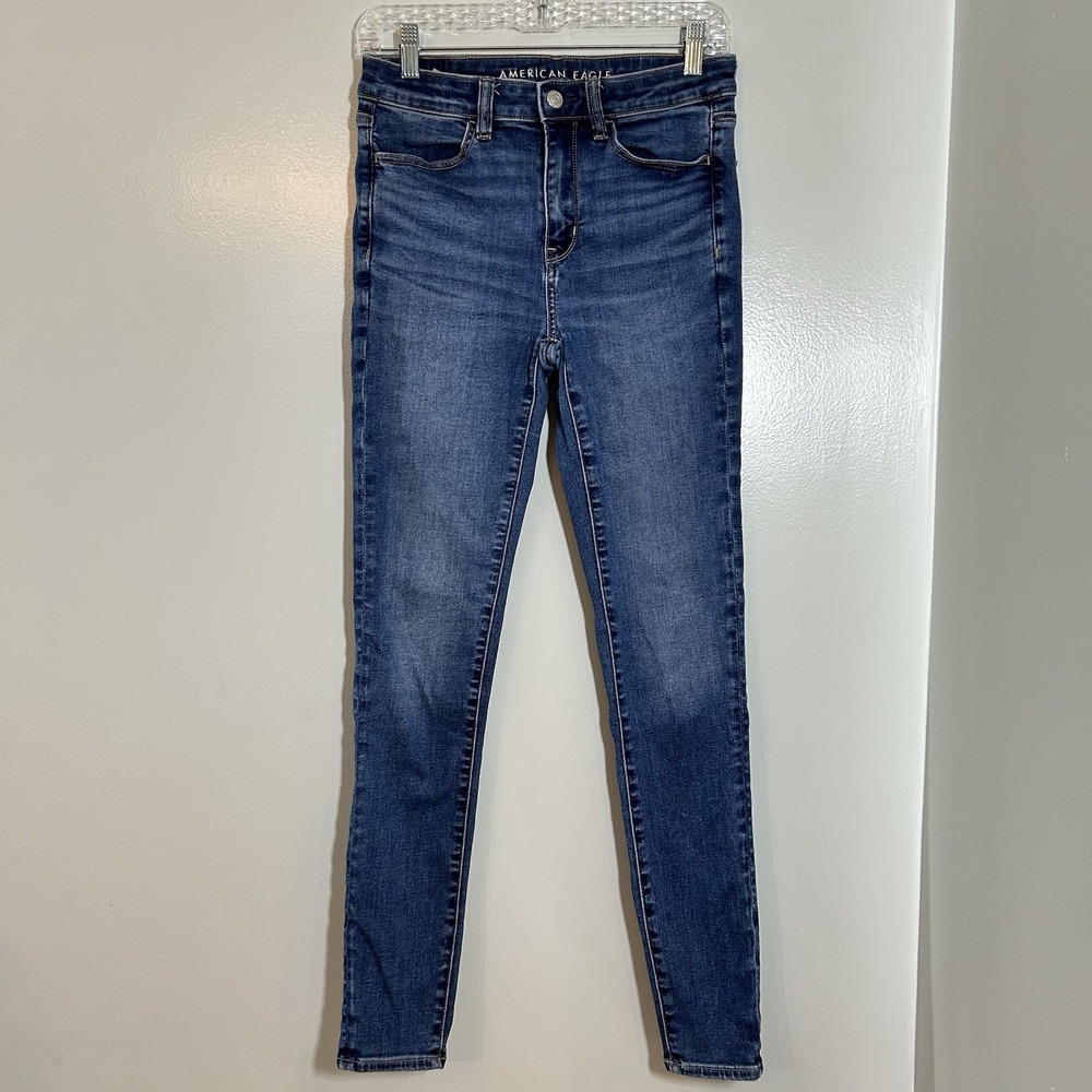 American Eagle Hi-Rise Jegging Size 6 Long Blue Denim Next Level Stretch